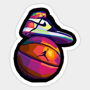 Basketball x Shoes Pop Art Sticker